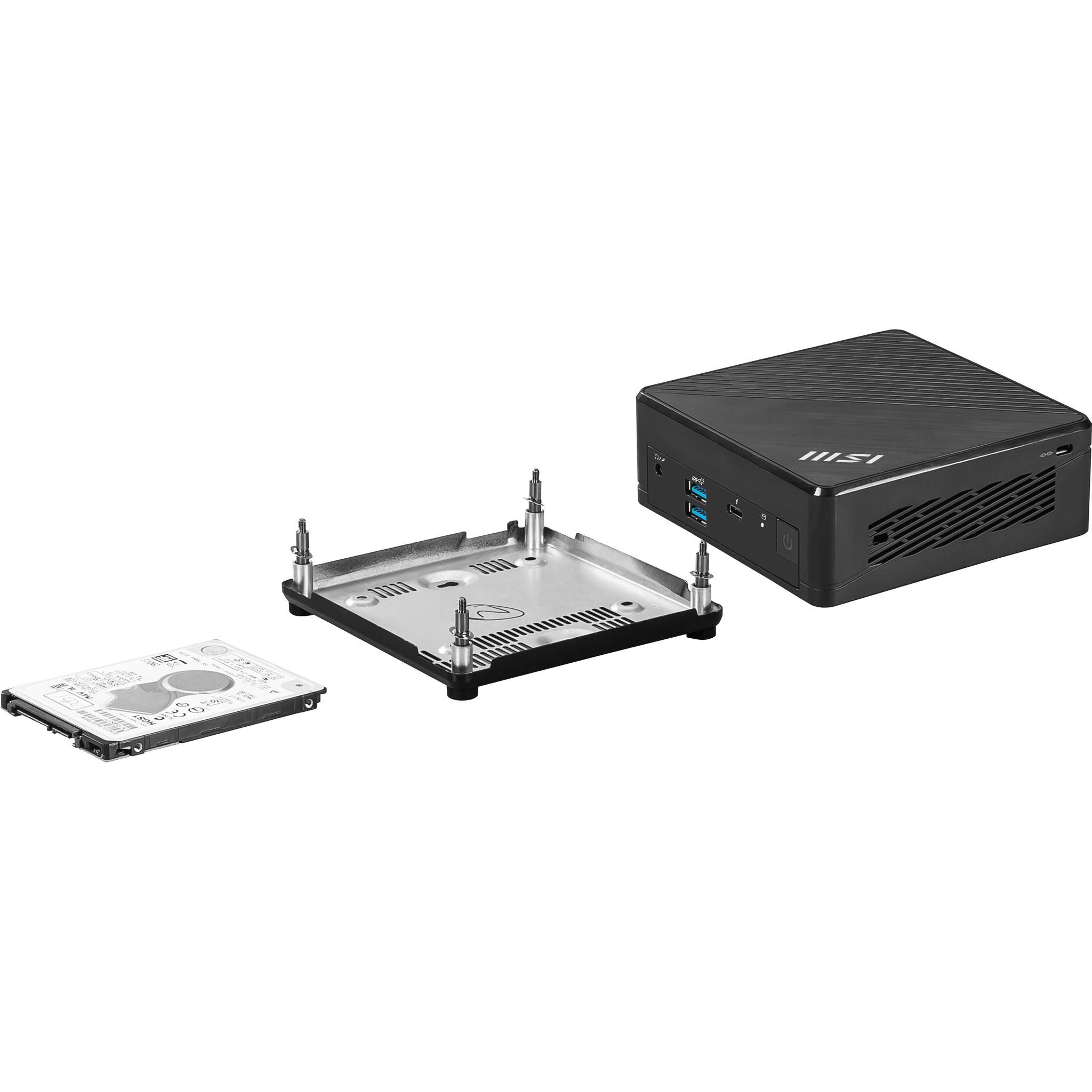 MSI Cubi 5 12M-005EU Intel® Core™ i3 i3-1215U 8 GB DDR4-SDRAM 256 GB SSD Windows 11 Home Mini PC Zwart