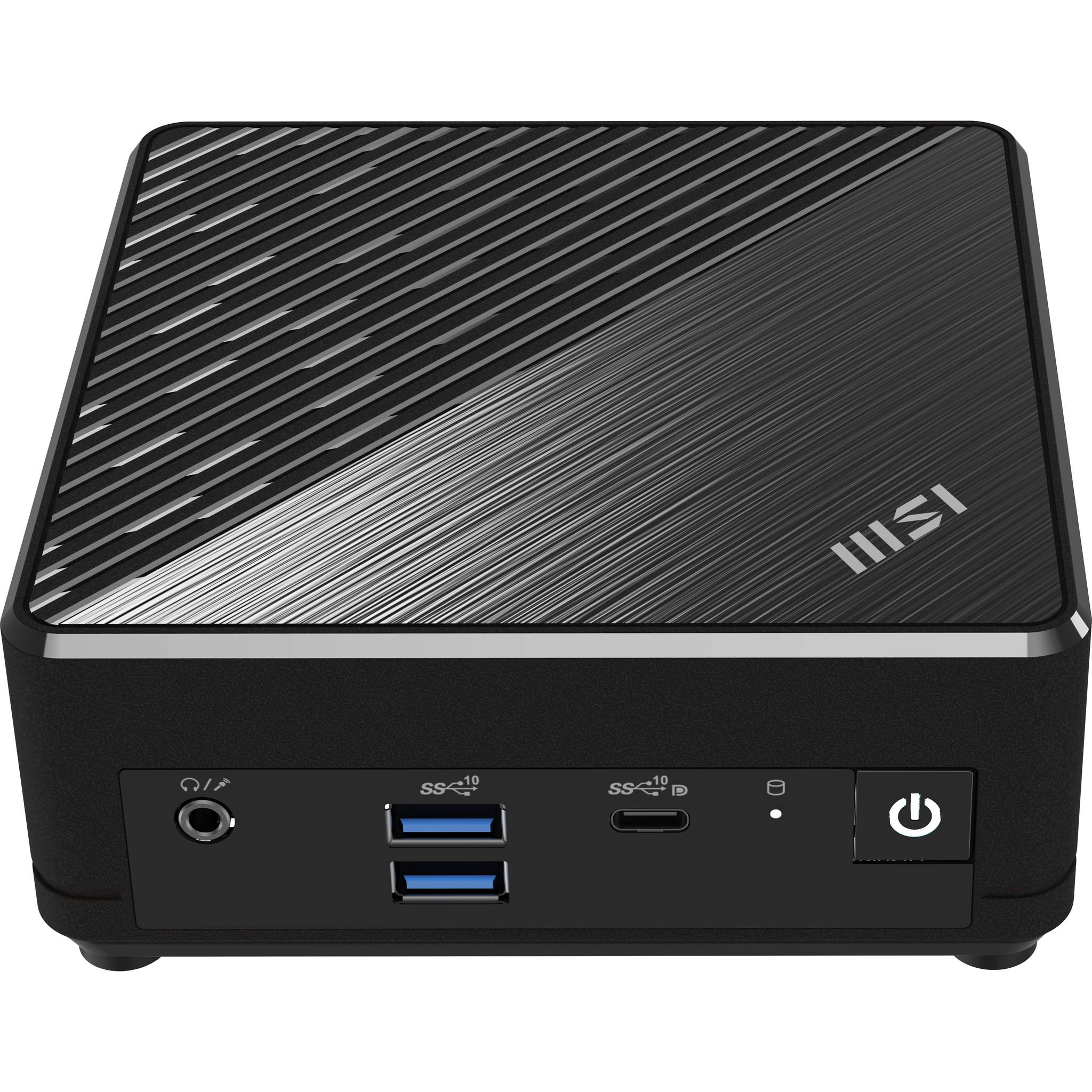 MSI Cubi N ADL S-078EU Intel® N N100 4 GB DDR4-SDRAM 128 GB SSD Windows 11 Pro Mini PC Zwart