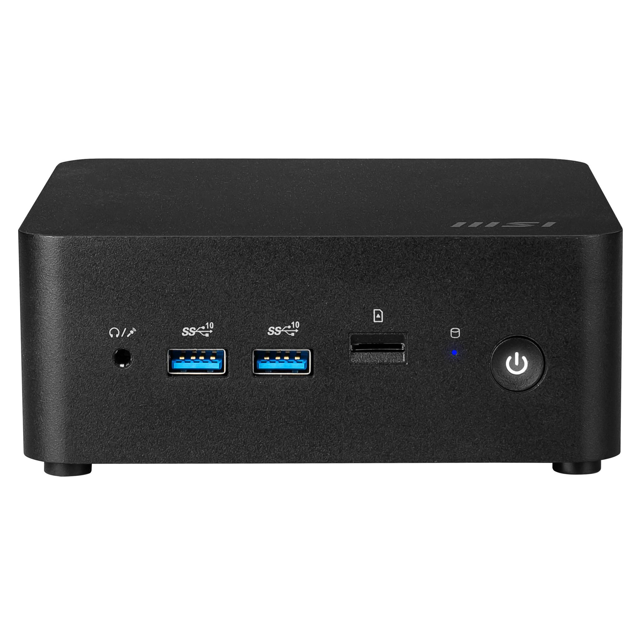 MSI Cubi NUC 1MG-001EU PC's/werkstation Intel Core 7 150U 16 GB DDR5-SDRAM 1 TB SSD Windows 11 Pro Mini PC Zwart