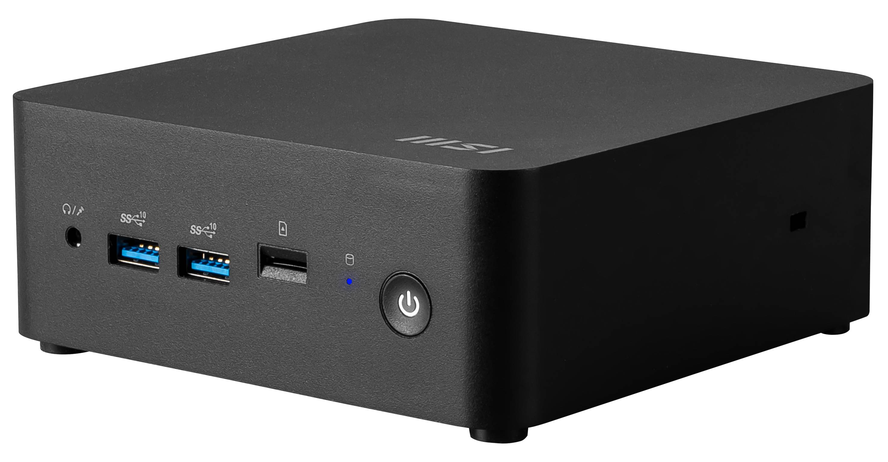 MSI Cubi NUC 1MG-283EU PC's/werkstation Intel Core 7 150U 16 GB DDR5-SDRAM 1 TB SSD Windows 11 Pro Mini PC Zwart