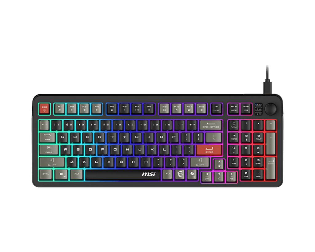 MSI FORGE GK110 toetsenbord Gamen USB QWERTY Amerikaans Engels Zwart