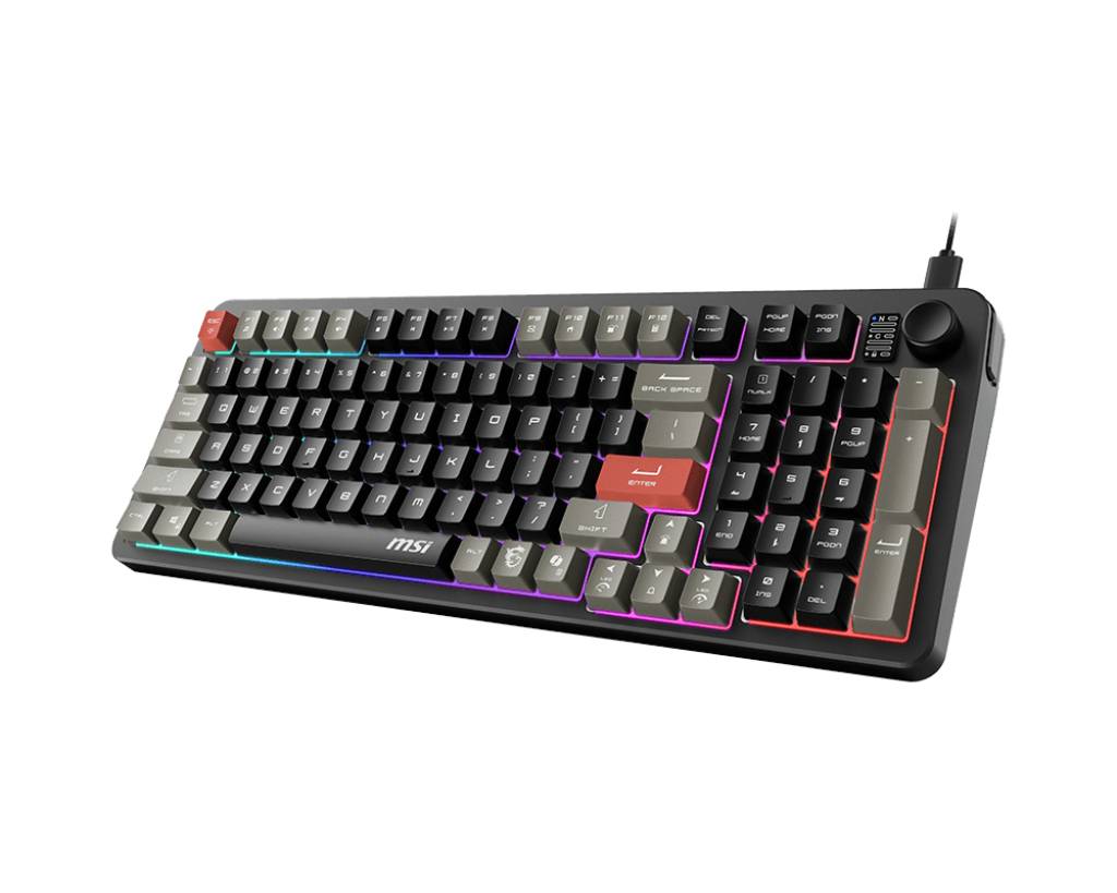 MSI FORGE GK110 toetsenbord Gamen USB QWERTY Amerikaans Engels Zwart