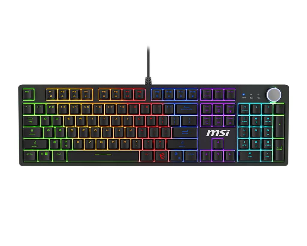 MSI FORGE GK320 RED toetsenbord Gamen USB QWERTY US International Zwart