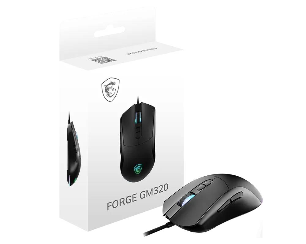 MSI FORGE GM320 muis Gamen Ambidextrous USB Type-A Optisch 12800 DPI