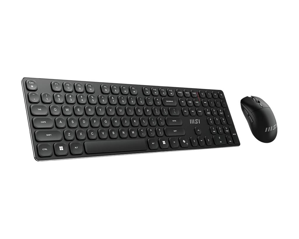 MSI FORGE K210 WIRELESS COMBO toetsenbord Inclusief muis Thuis/Werk USB QWERTY Amerikaans Engels Zwart