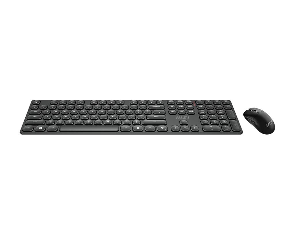 MSI FORGE K210 WIRELESS COMBO toetsenbord Inclusief muis Thuis/Werk USB QWERTY Amerikaans Engels Zwart