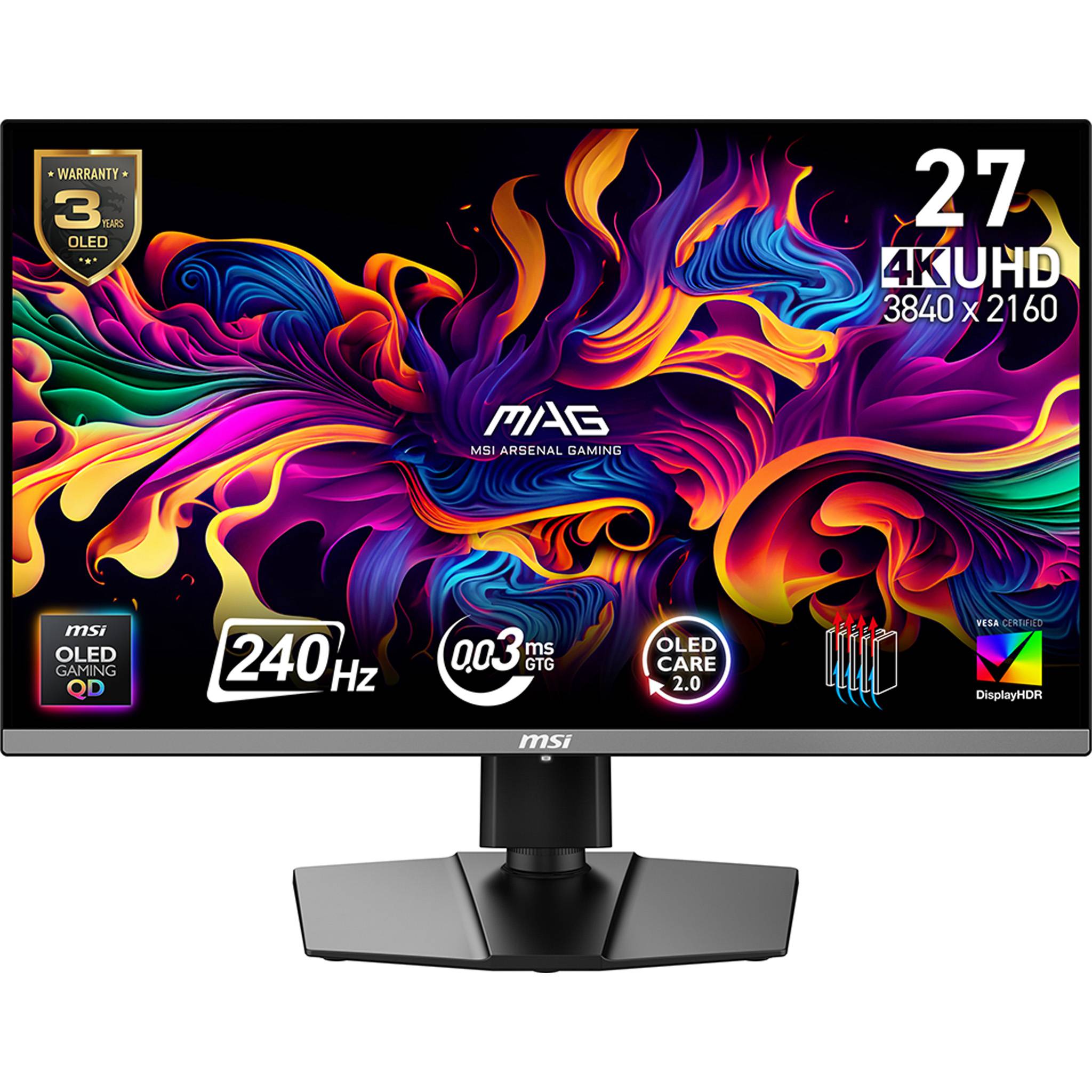 MSI MAG 272UP QD-OLED X24 computer monitor 67,3 cm (26.5") 3840 x 2160 Pixels 4K Ultra HD Zwart