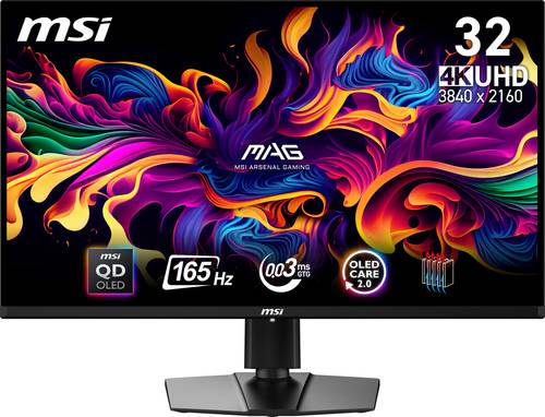 MSI MAG 321UP QD-OLED computer monitor 80 cm (31.5") 3840 x 2160 Pixels 4K Ultra HD Zwart