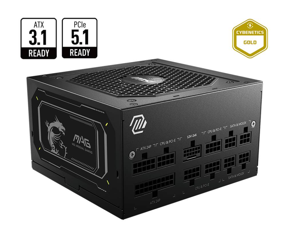 MSI MAG A750GL PCIE5 II power supply unit 750 W 20+4 pin ATX ATX Zwart