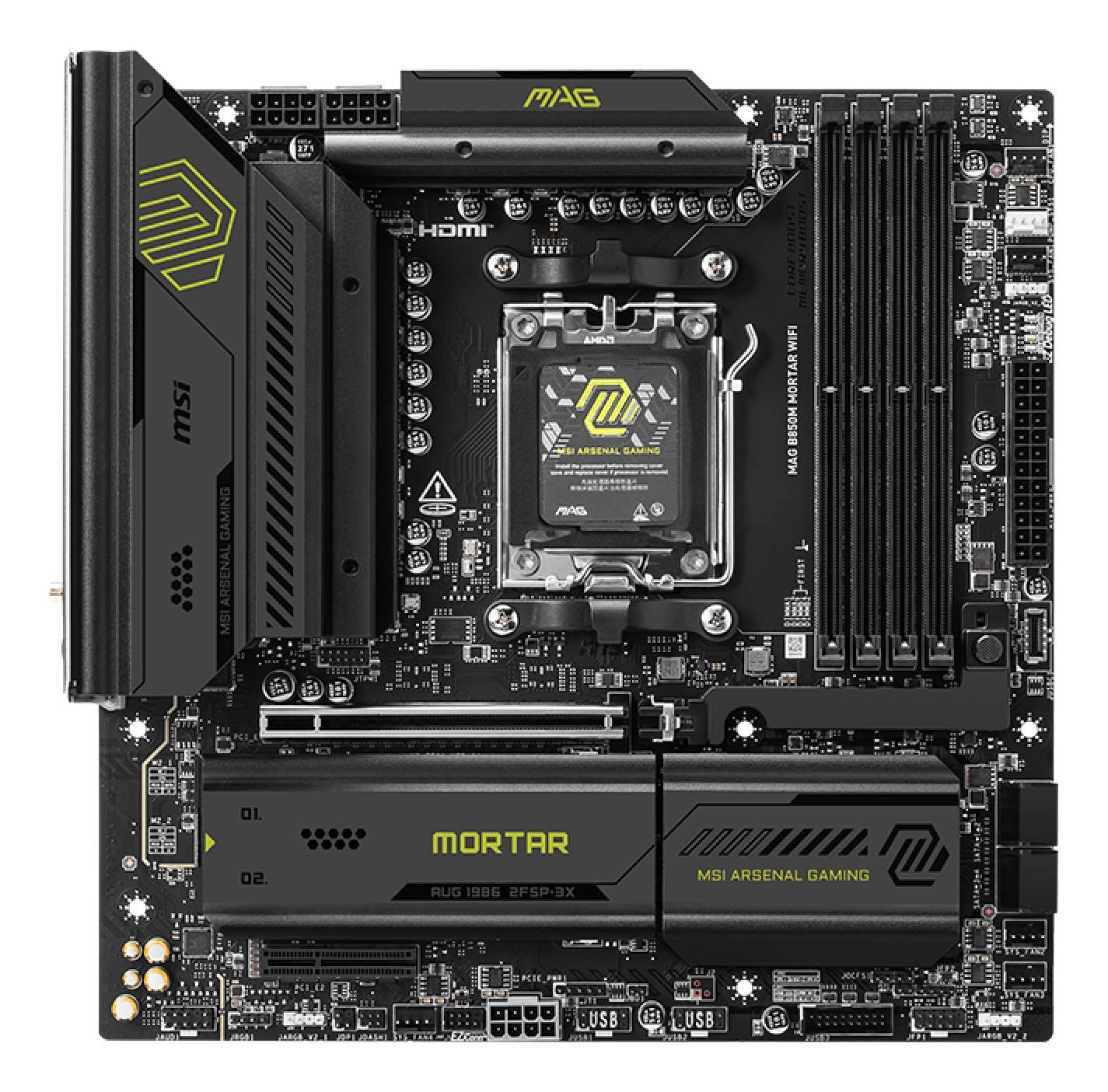 MSI MAG B850M MORTAR WIFI moederbord AMD B850 Socket AM5 micro ATX