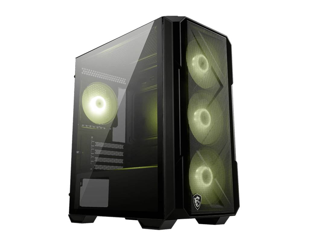 MSI MAG FORGE M120R AIRFLOW computerbehuizing Mini Tower Zwart, Transparant