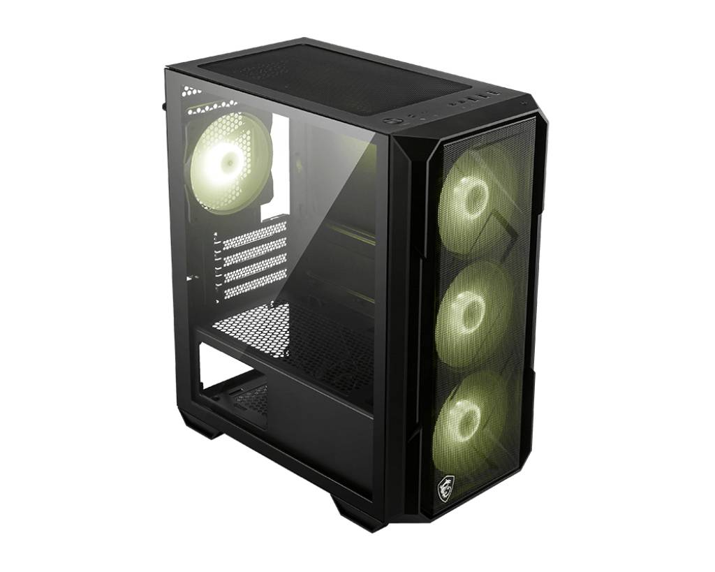MSI MAG FORGE M120R AIRFLOW computerbehuizing Mini Tower Zwart, Transparant