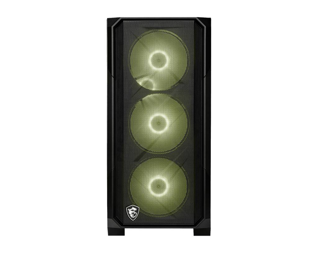 MSI MAG FORGE M120R AIRFLOW computerbehuizing Mini Tower Zwart, Transparant