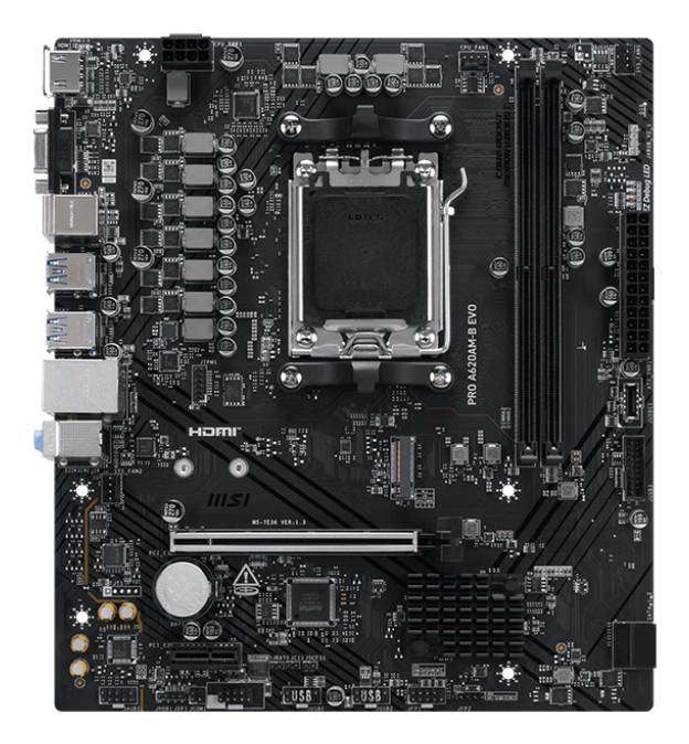 MSI PRO A620AM-B EVO moederbord AMD A620A Socket AM5 ATX