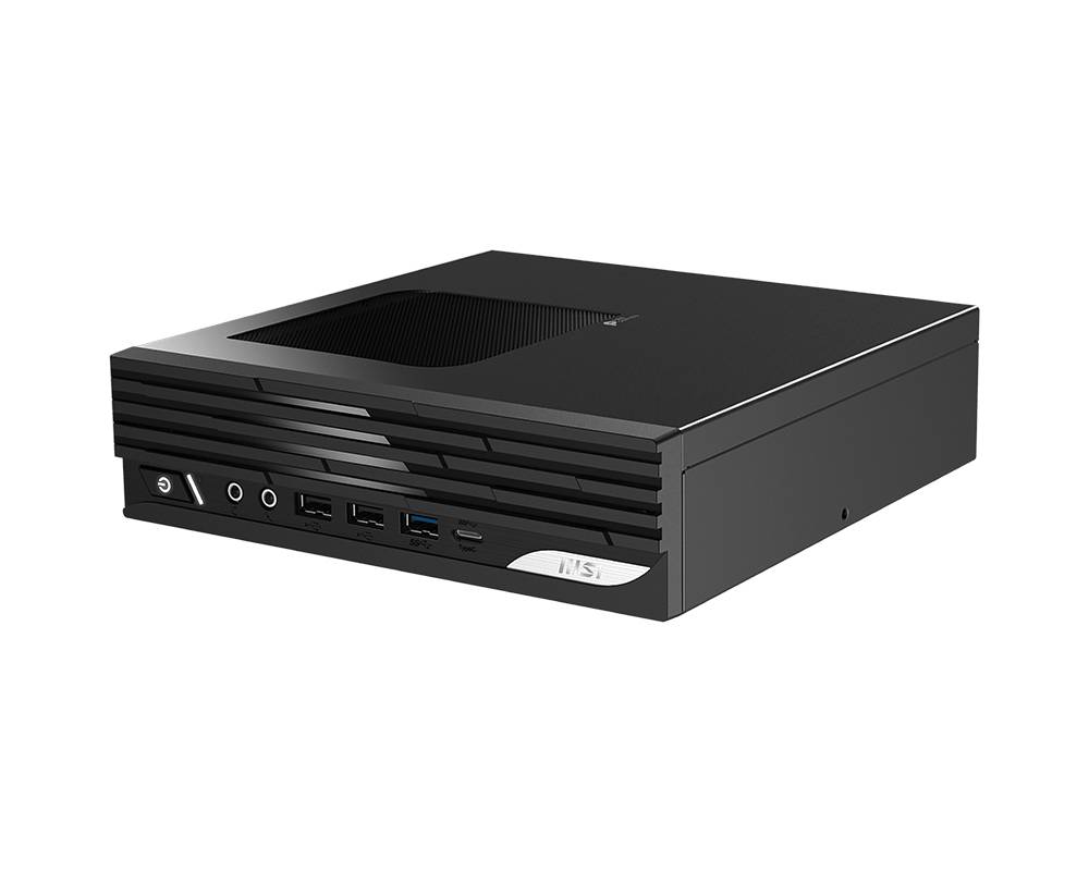 MSI PRO DP21 14M-890EU PC Intel® Core™ i3 i3-14100 8 GB DDR5-SDRAM 256 GB SSD Windows 11 Pro Desktop Mini PC Zwart