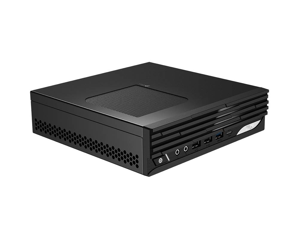 MSI PRO DP21 14M-890EU PC Intel® Core™ i3 i3-14100 8 GB DDR5-SDRAM 256 GB SSD Windows 11 Pro Desktop Mini PC Zwart