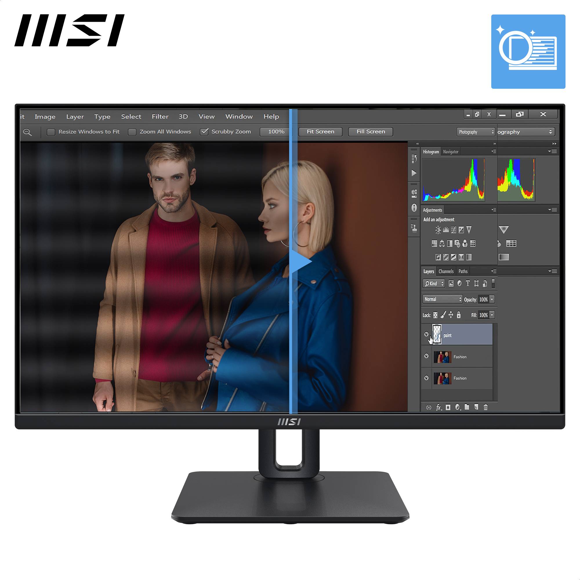 MSI Pro MP245PG computer monitor 60,5 cm (23.8") 1920 x 1080 Pixels Full HD LCD Zwart