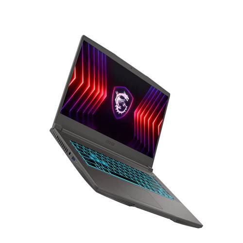 MSI Thin A15 B7VE-002NL AMD Ryzen™ 7 7735HS Laptop 39,6 cm (15.6") Full HD 16 GB DDR5-SDRAM 512 GB SSD NVIDIA GeForce RTX 4050 Wi-Fi 6E (802.11ax) Windows 11 Home Grijs