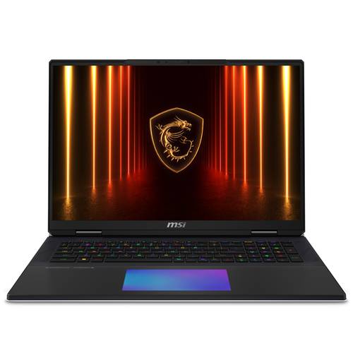 MSI Titan 18 HX AI A2XWJG-492NL Intel Core Ultra 9 285HX Laptop 45,7 cm (18") UHD+ 64 GB DDR5-SDRAM 6 TB SSD NVIDIA GeForce RTX 5090 Wi-Fi 7 (802.11be) Windows 11 Pro Zwart