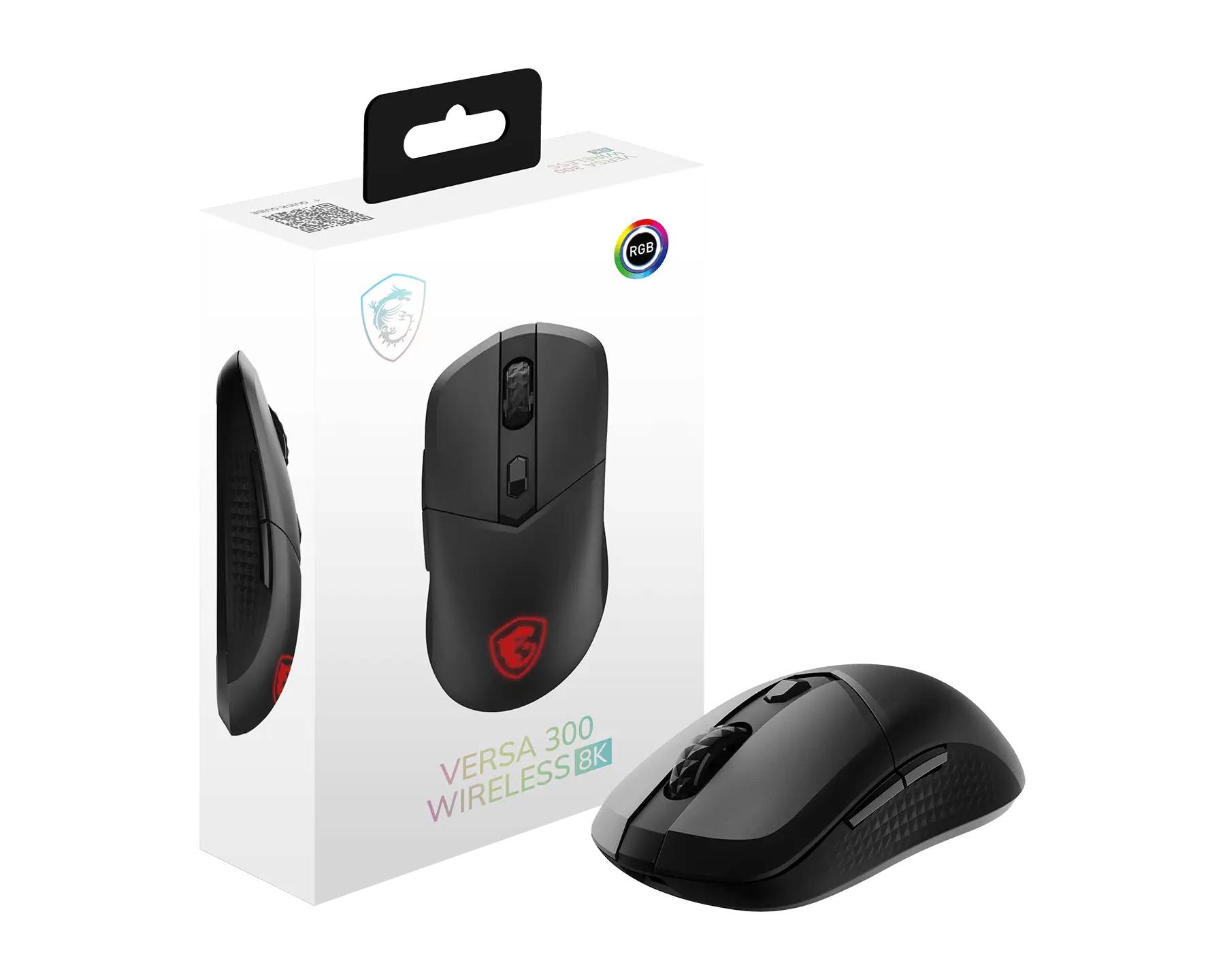 MSI VERSA 300 WIRELESS 8K muis Gamen Ambidextrous RF Wireless + Bluetooth + USB Type-A Optisch 2600 DPI