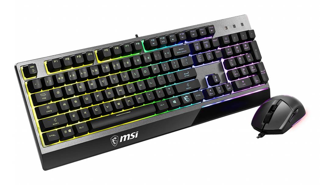 MSI VIGOR GK30 toetsenbord Inclusief muis Gamen USB QWERTY Amerikaans Engels Zwart