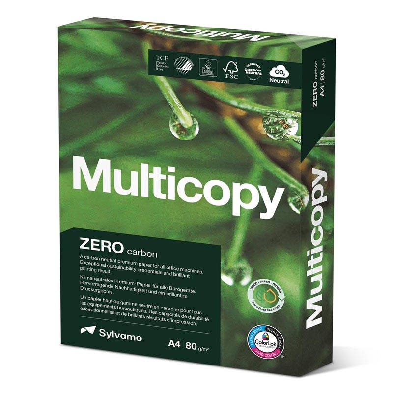 Multicopy Zero printpapier ft A4, 80 g, pak van 500 vel