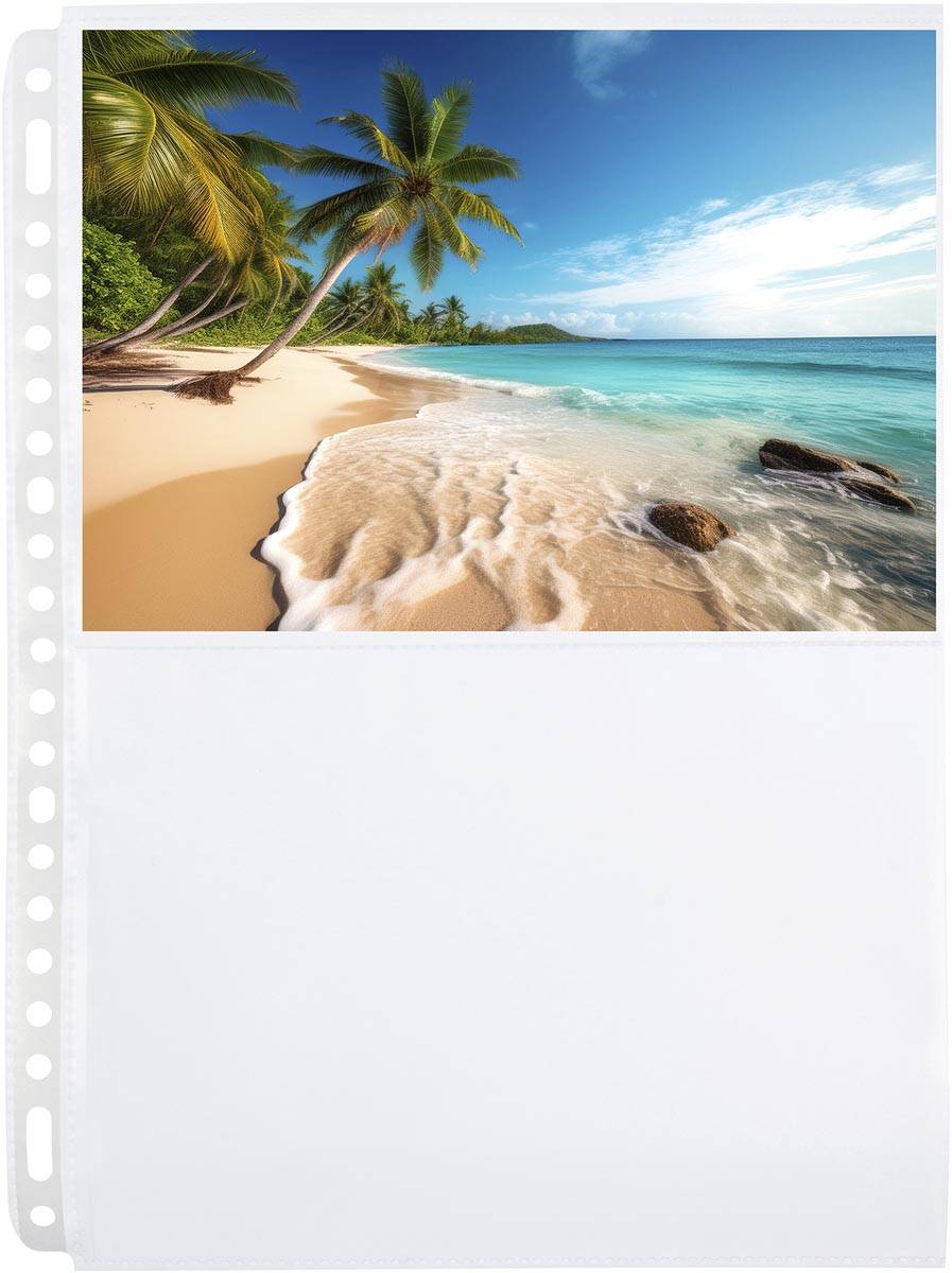 Multo geperforeerde showtas voor foto's ft A5, 2 vakken, pak van 10 stuks