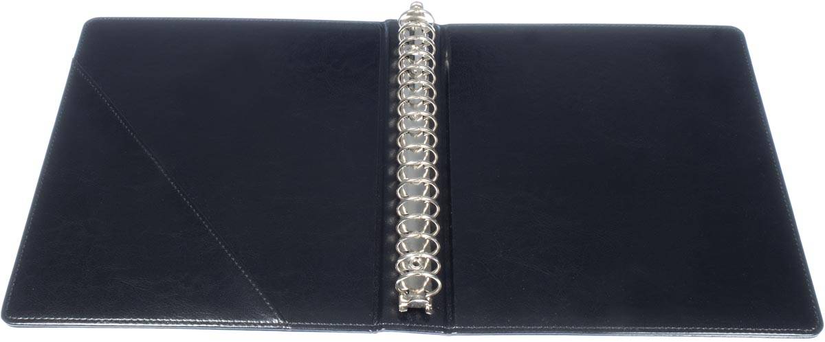 Multo ringmap Hannibal voor ft A5, 17 ringen van 19 mm, zwart kunstleer