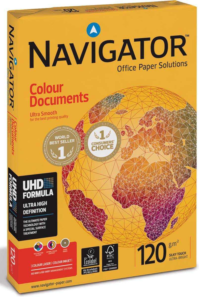 Navigator Colour Documents presentatiepapier ft A4, 120 g, pak van 250 vel