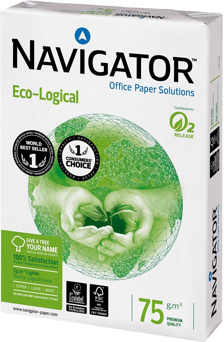 Navigator Eco-Logical printpapier ft A4, 75 g, pak van 500 vel