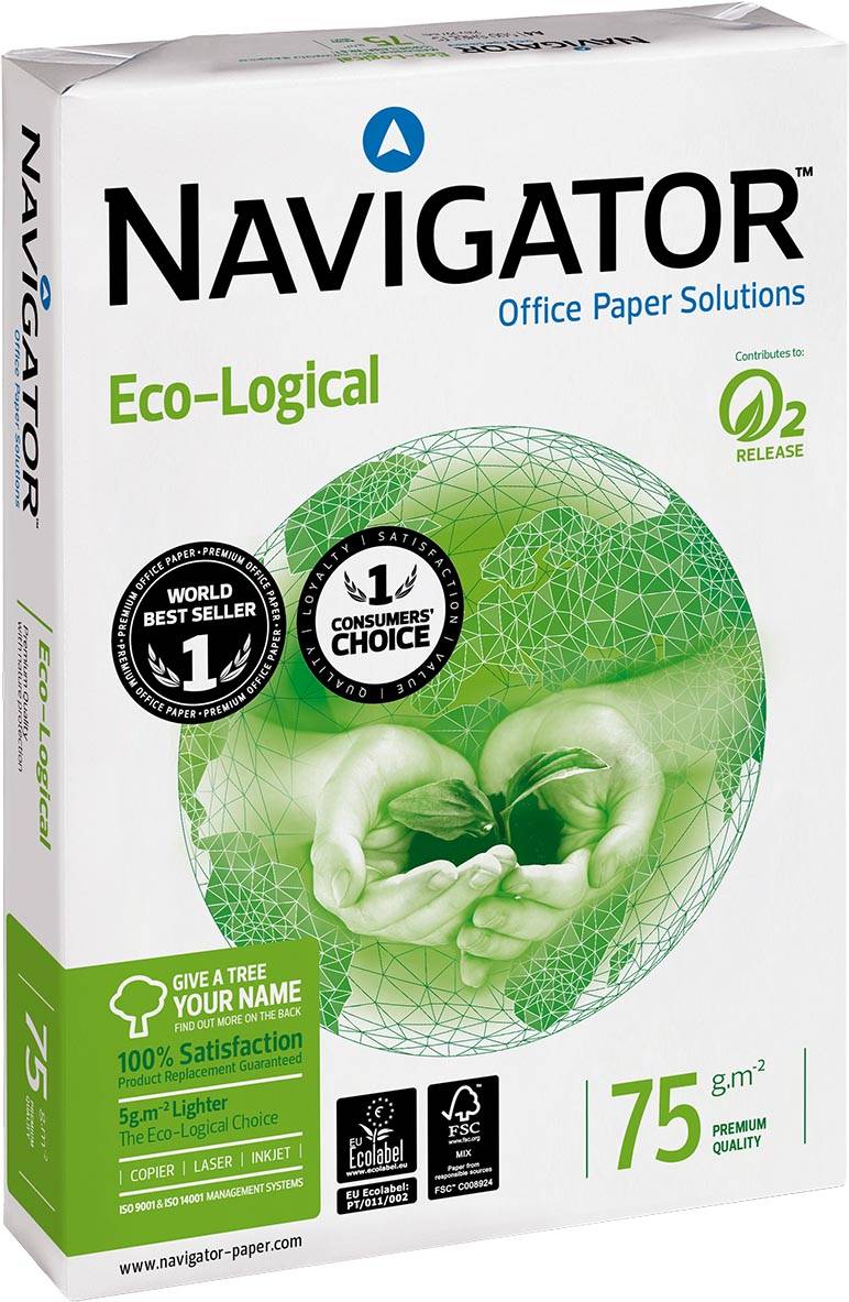 Navigator Eco-Logical printpapier ft A4, 75 g, pak van 500 vel