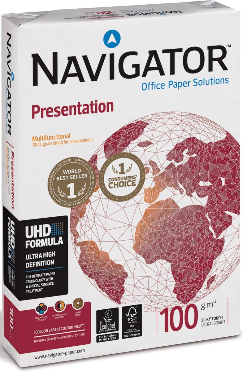 Navigator Presentation presentatiepapier ft A3, 100 g, pak van 500 vel