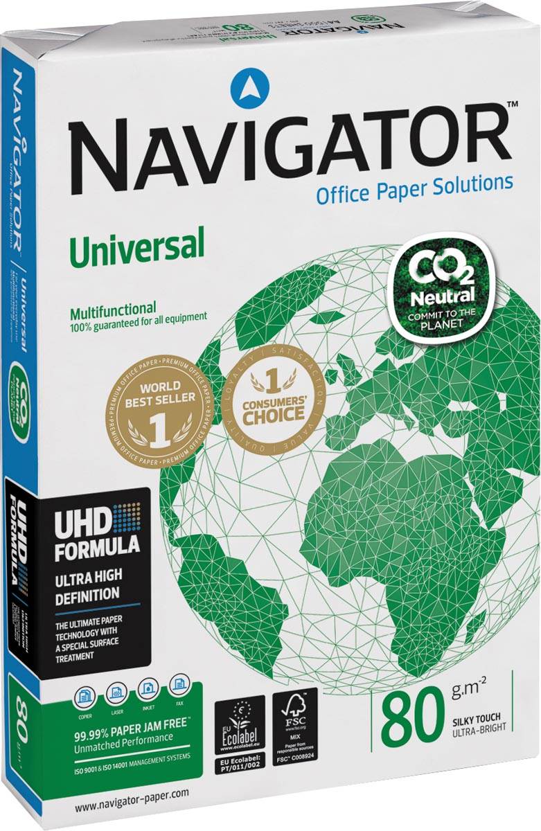 Navigator Universal CO2-neutraal papier, ft A4, 80 g, pak van 500 vel