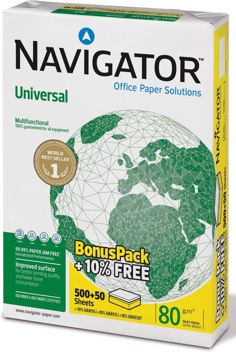 Navigator Universal printpapier ft A4, 80 g, pallet