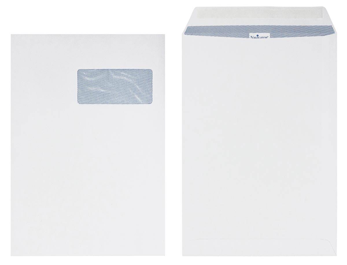 Navigator Zak-enveloppen ft 229 x 324 mm, met venster rechts (ft 50 x 110 mm), doos van 250 stuks