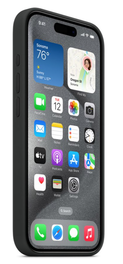 Apple Siliconenhoesje met MagSafe voor iPhone 15 Pro - Black