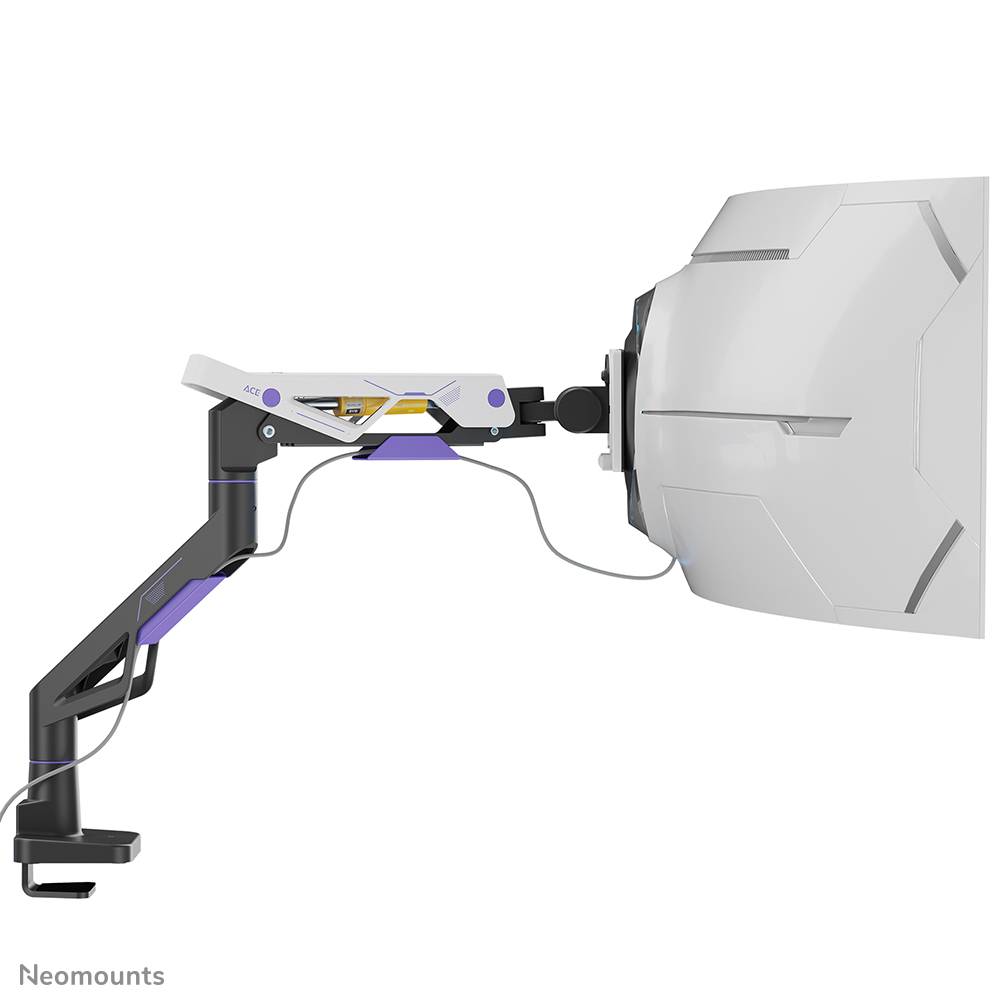 Neomounts DS70-256BL1 Gaming monitorarm 24-57" - gasveer - Topfix - 180°-stop