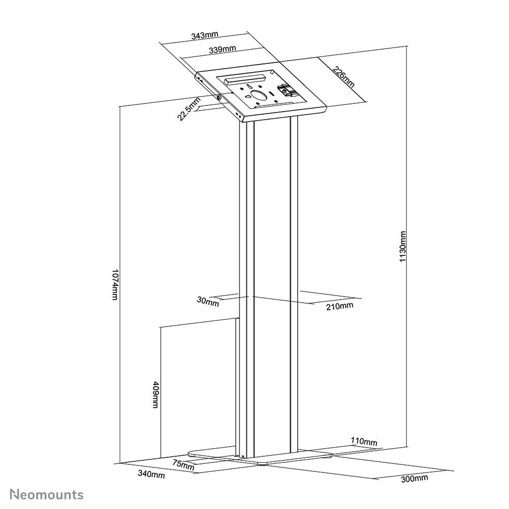 Neomounts tablet vloersteun - FL15-750WH1