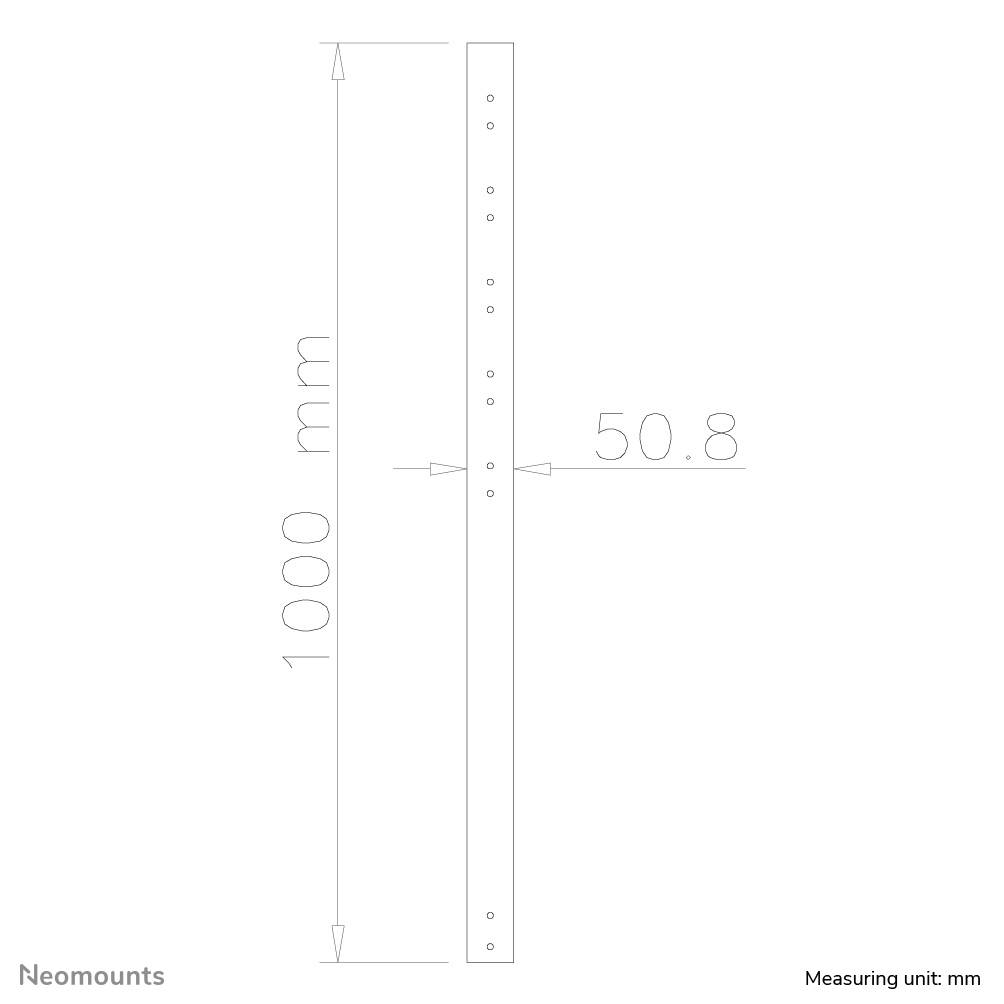 Neomounts FPMA-CP100 Verlengbuis TV-beugel plafond - h 100 cm