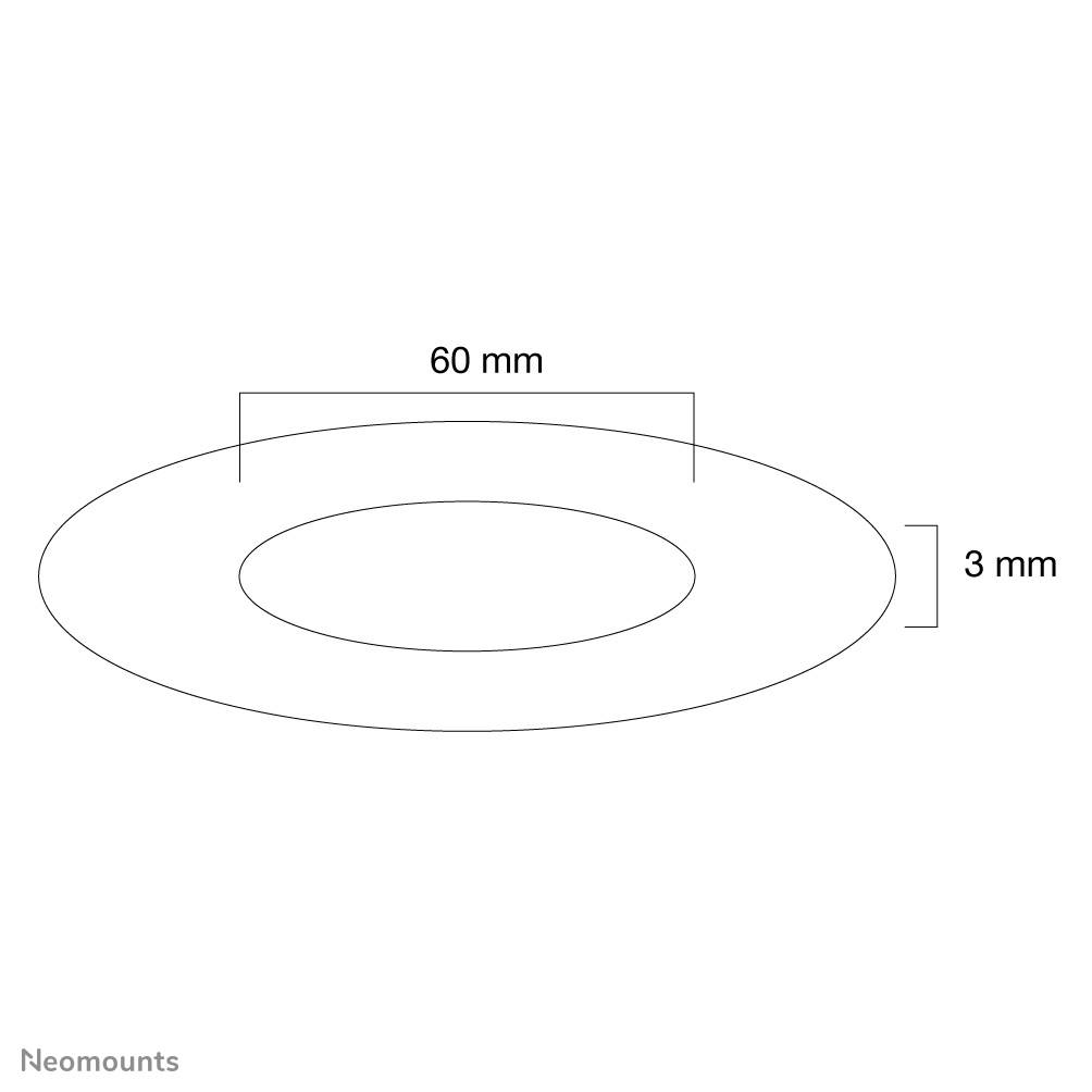 Neomounts FPMA-CRS6 Afdekrozet - diam. 60 mm