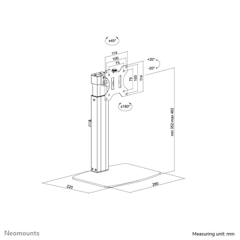 Neomounts monitor stand - FPMA-D865BLACK