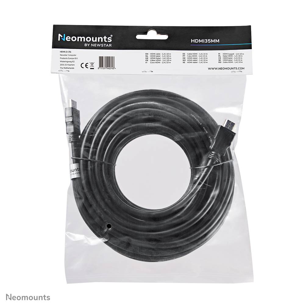 Neomounts HDMI35MM HDMI kabel - 10 meter