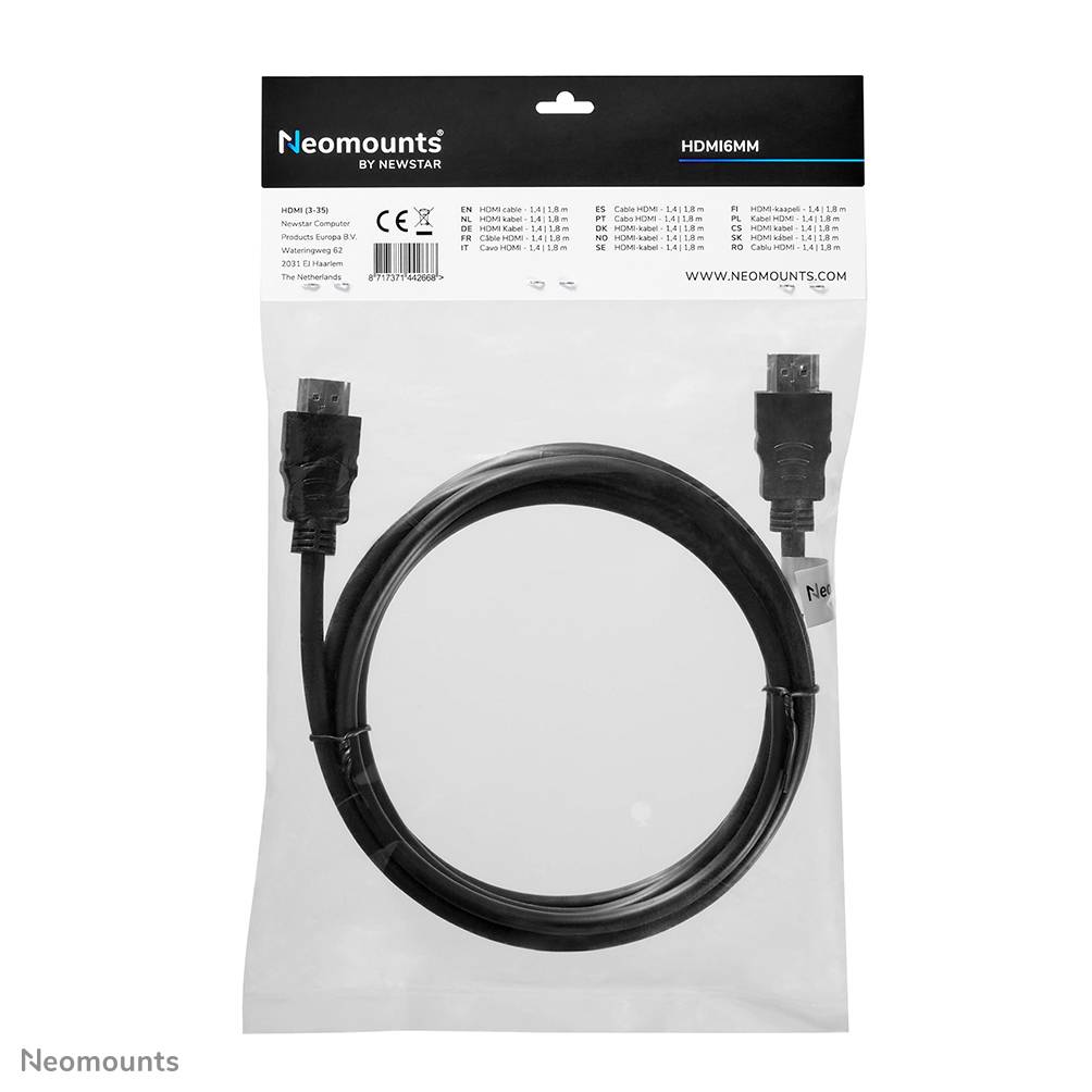 Neomounts HDMI6MM HDMI kabel - 1.8 meter