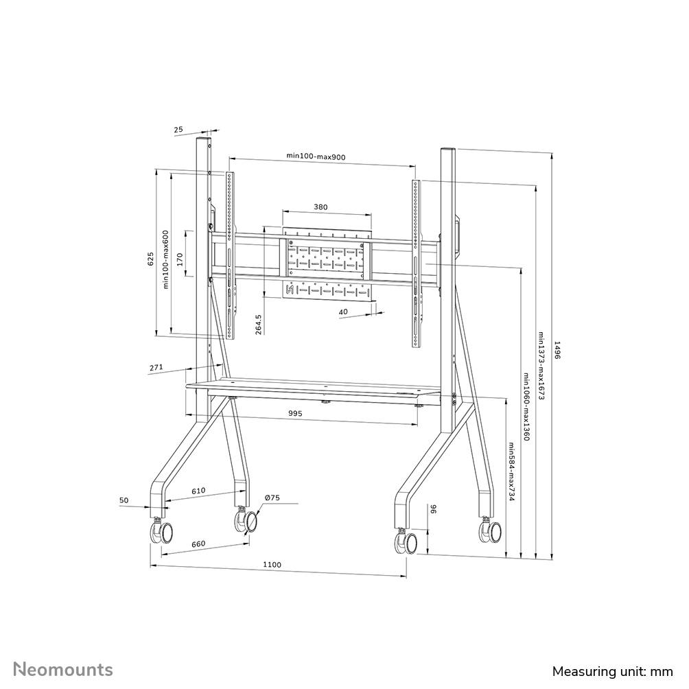 Neomounts vloersteun - FL50-525BL1