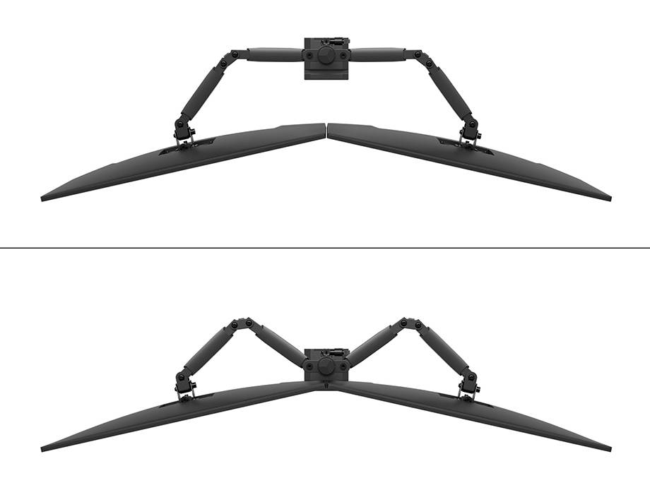 Neomounts DS60-600BL2 Monitorarm 10-32" - Quick-fix - 180°-stop