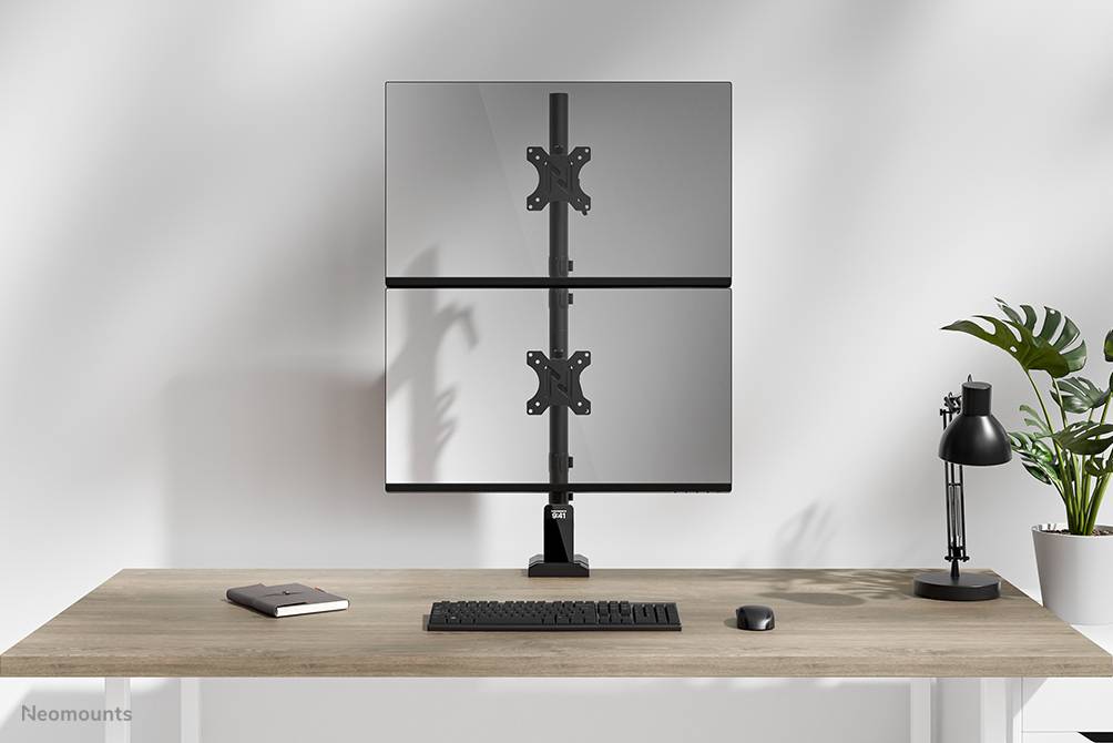 Neomounts DS60-600BL2V Monitorarm voor twee schermen 10-32"
