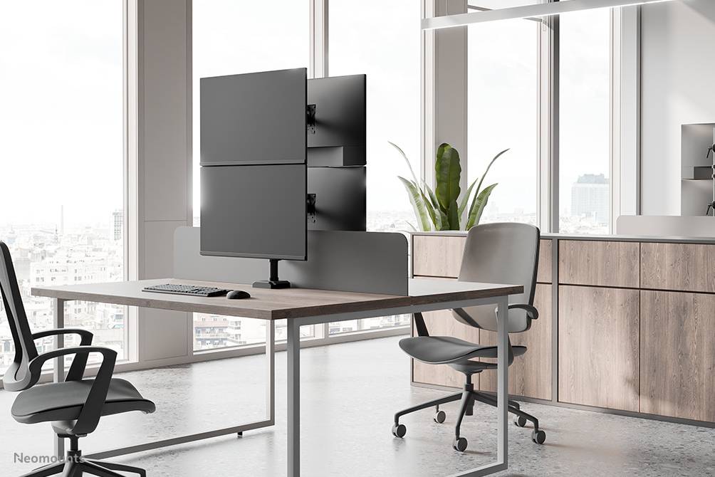 Neomounts DS60-600BL2V Monitorarm voor twee schermen 10-32"