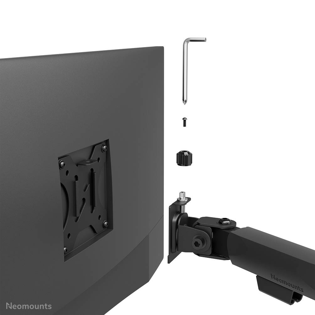 Neomounts DS60-600BL1 Monitorarm 10-32" - Quick-fix - 180°-stop