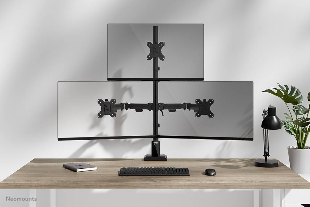 Neomounts DS60-600BL2-1 Monitorarm voor drie schermen 10-32"