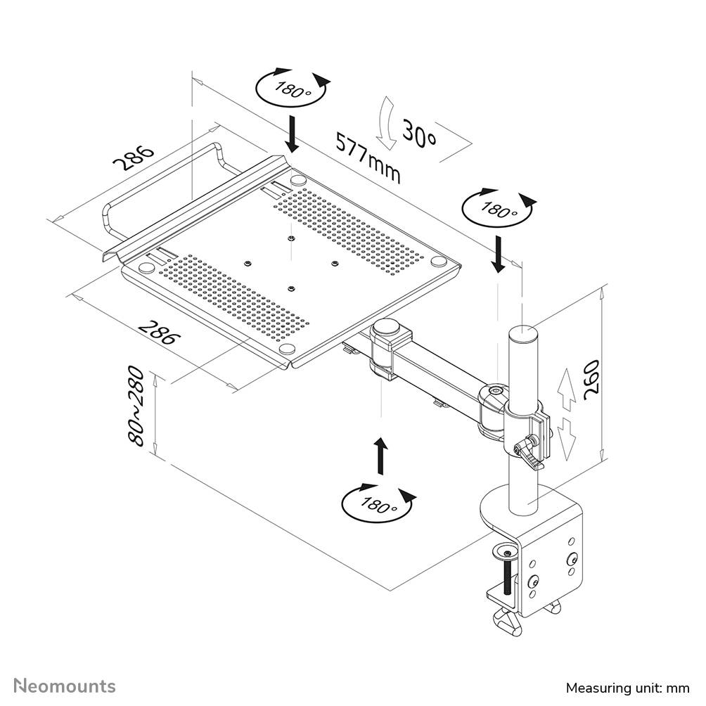 Neomounts laptop bureausteun - NOTEBOOK-D100